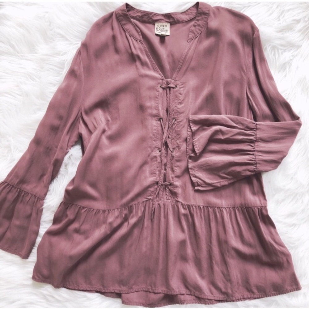 Como Vintage Ruffle Top